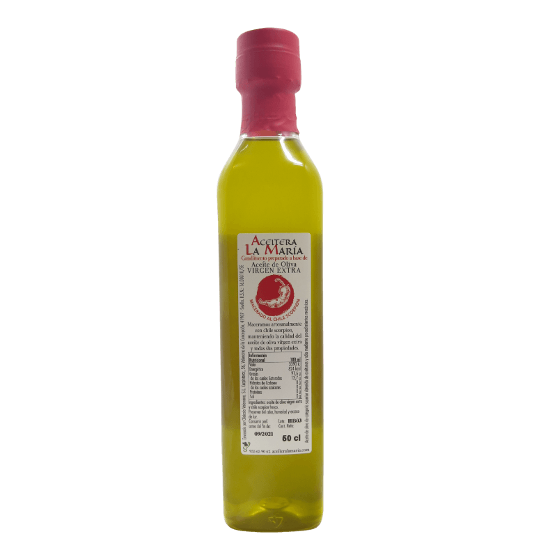 Aceite De Oliva Virgen Extra Macerado Al Chile Scorpion 50 Cl Pet_1