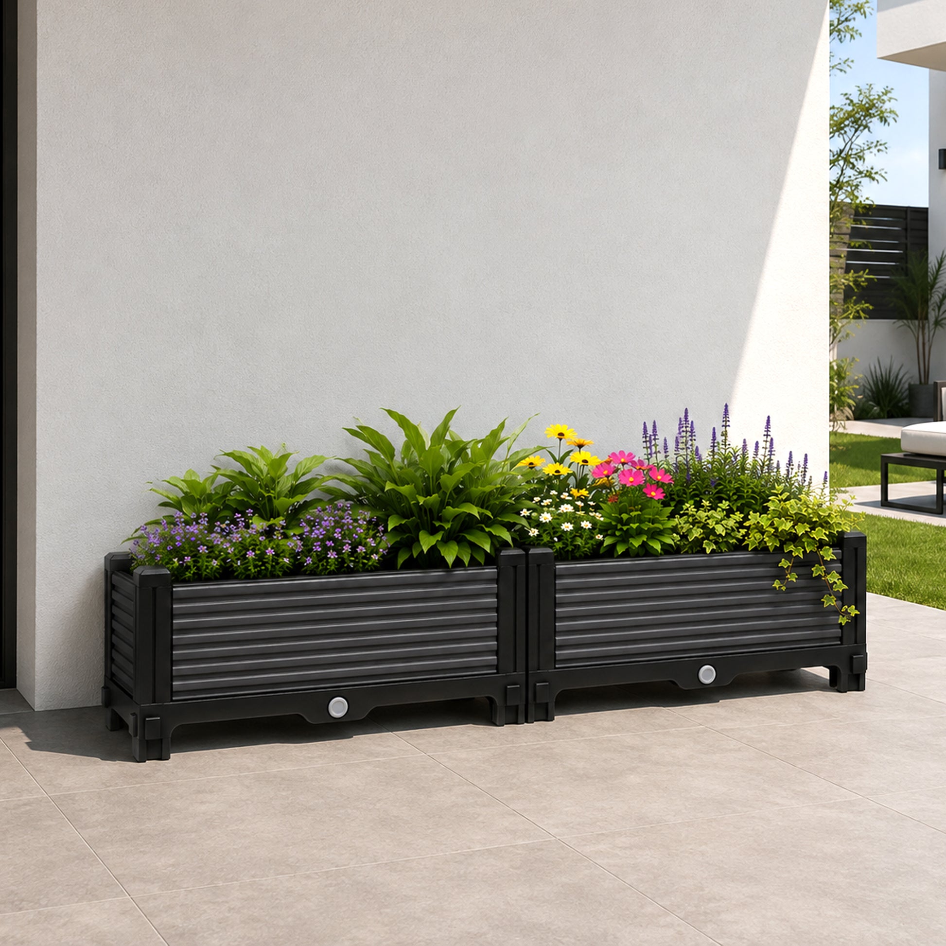 Jardinera Elevada 80x40x22cm Nyana Garden | Modular | Drenaje | Fácil Montaje_5