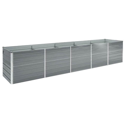 Arriate De Acero Galvanizado Gris 400x80x45 Cm_1