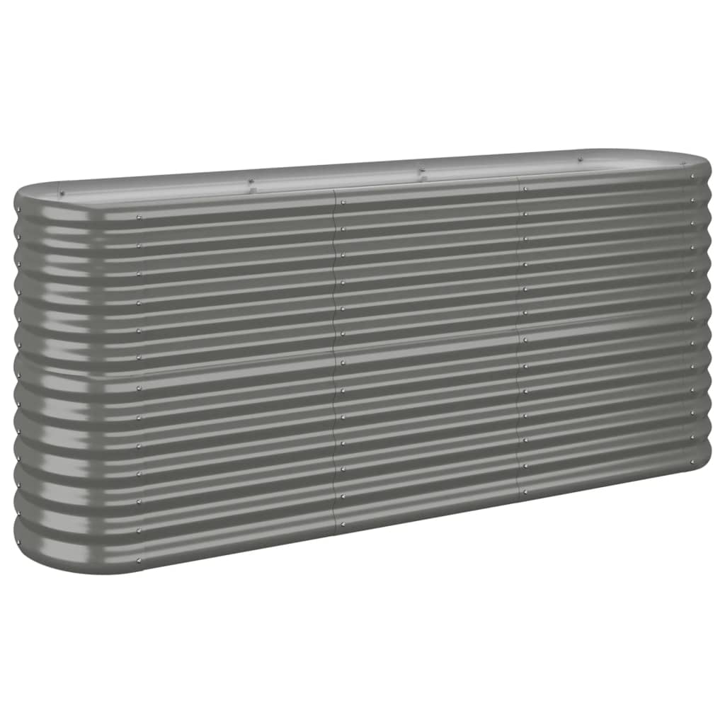 Jardinera Arriate Acero Galvanizado Gris 152x40x68 Cm_0
