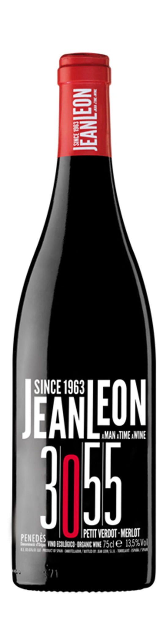Vino tinto 3055 Merlot-petit Verdot Jean Leon 75 cl_0