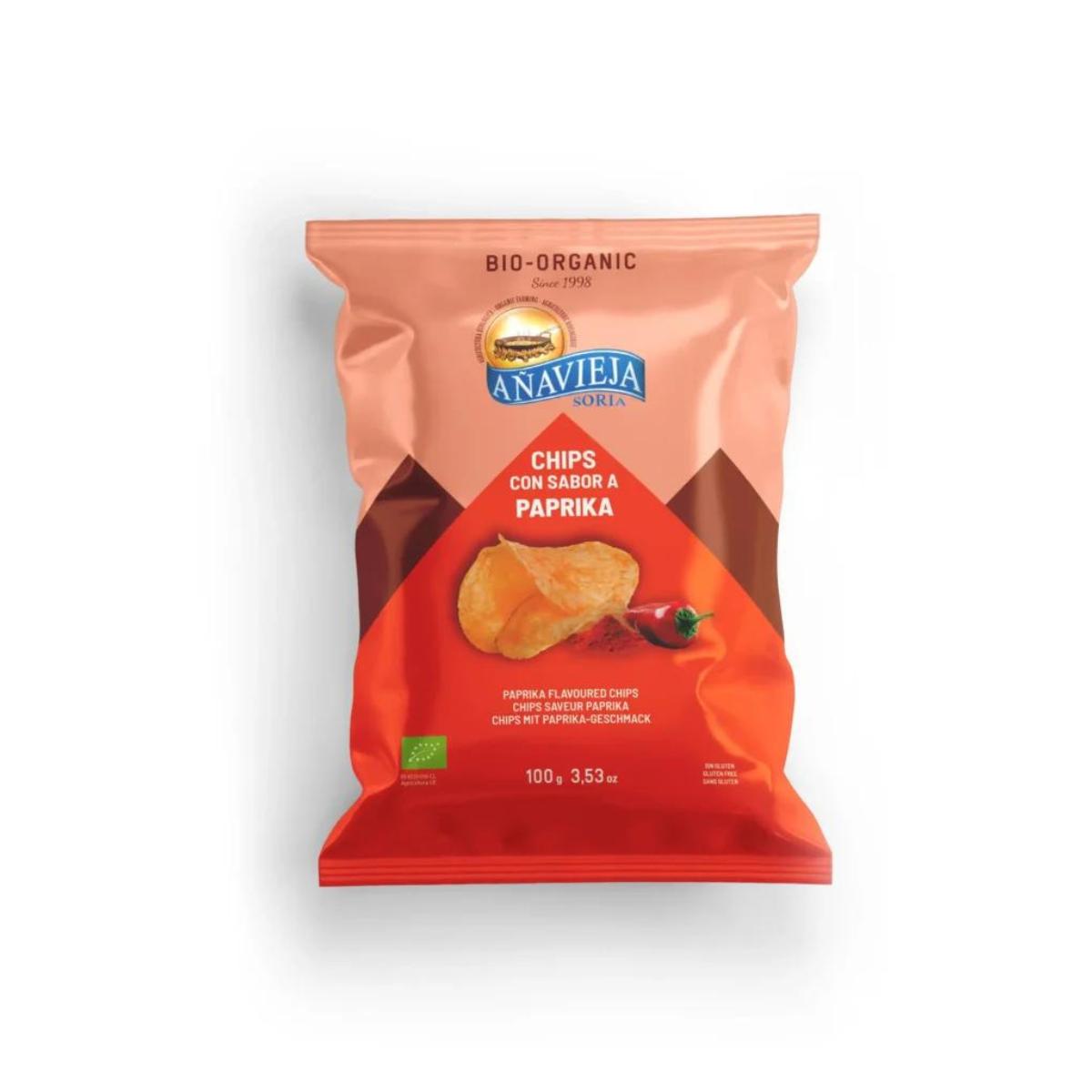 Patatas Fritas con sabor a Paprika Eco Añavieja 100g