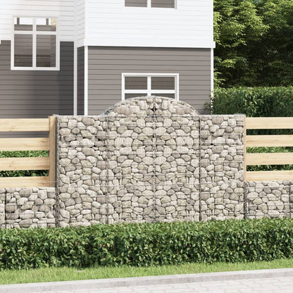 Cestas Gaviones 18 Uds Forma De Arco Hierro 200x50x140/160 Cm_1