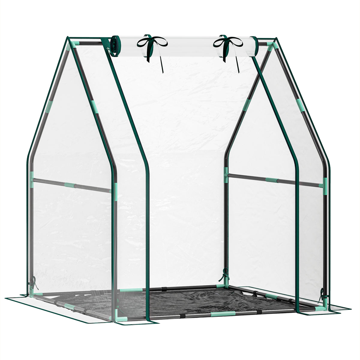 Outsunny Invernadero Pequeño Con Base De Tela Pe Impermeable Transparente_0
