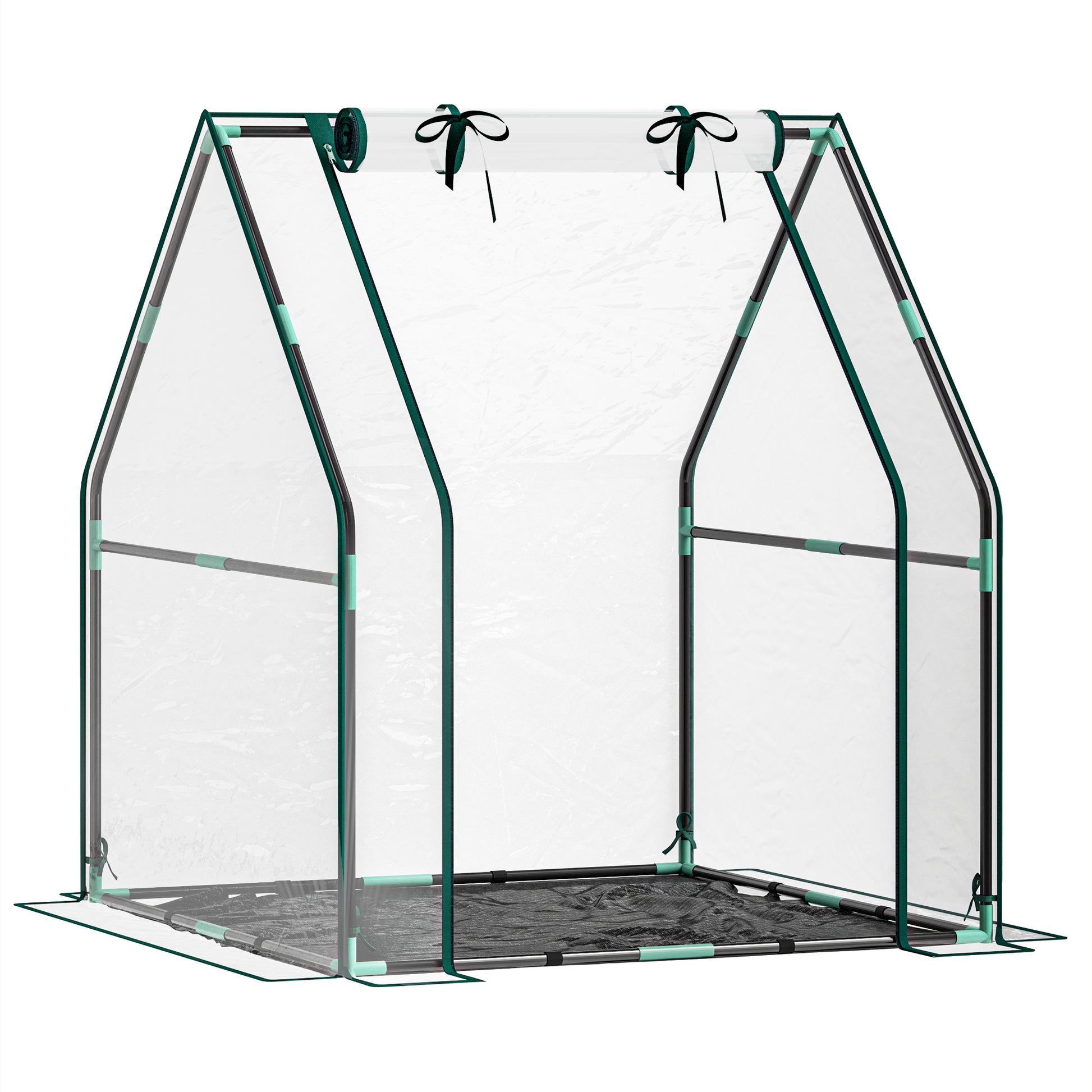 Outsunny Invernadero Pequeño Con Base De Tela Pe Impermeable Transparente_0