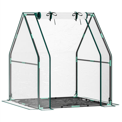 Outsunny Invernadero Pequeño Con Base De Tela Pe Impermeable Transparente_0