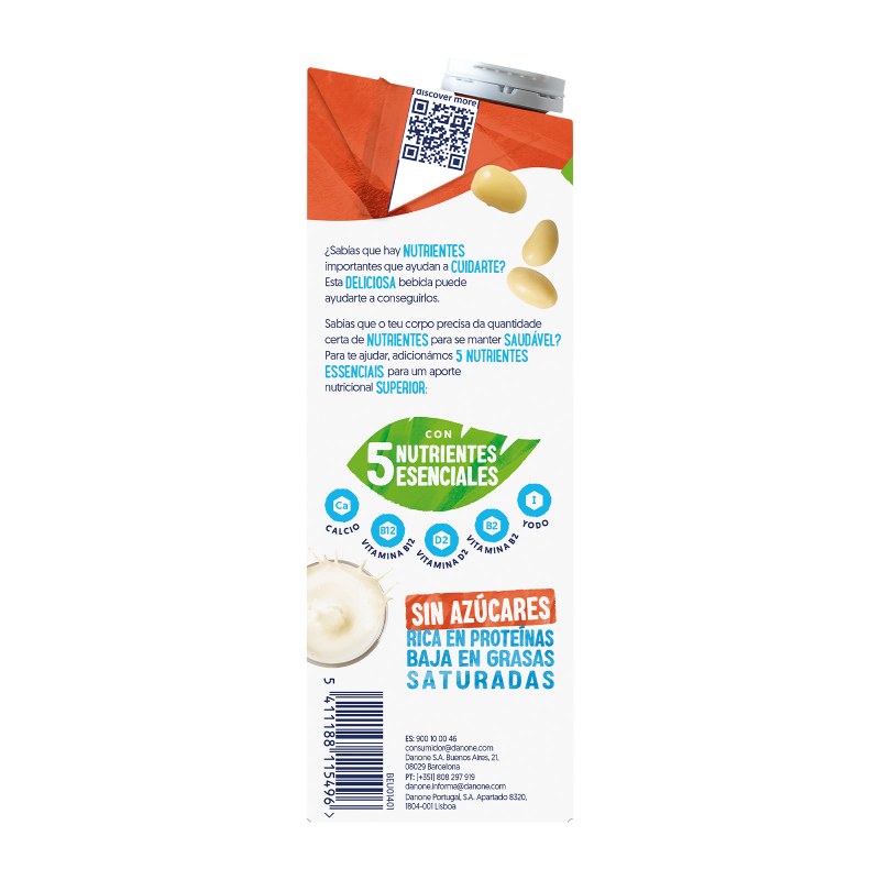 Bebida de Soja sin azúcares  Alpro 1 Litro