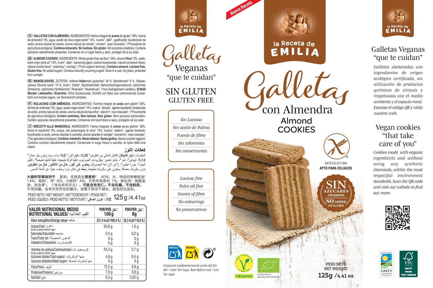 Galletas Con Almendra "sin Azucares Añadidos" 125gr._1