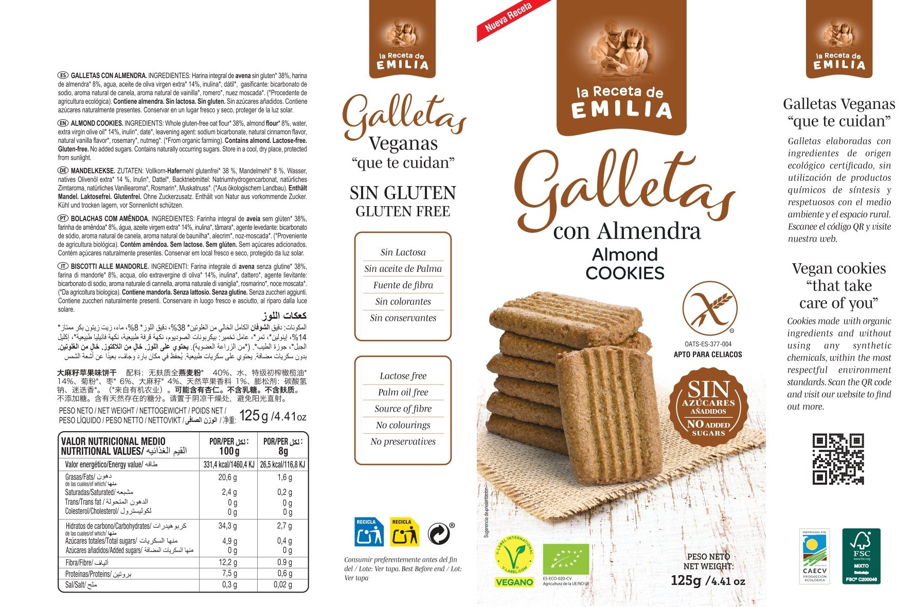 Galletas Con Almendra "sin Azucares Añadidos" 125gr._1