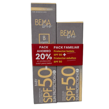 Pack Ahorro Spray Solar Baby &amp; Crema Solar Adult SPF50 Bema 150 + 50 ml