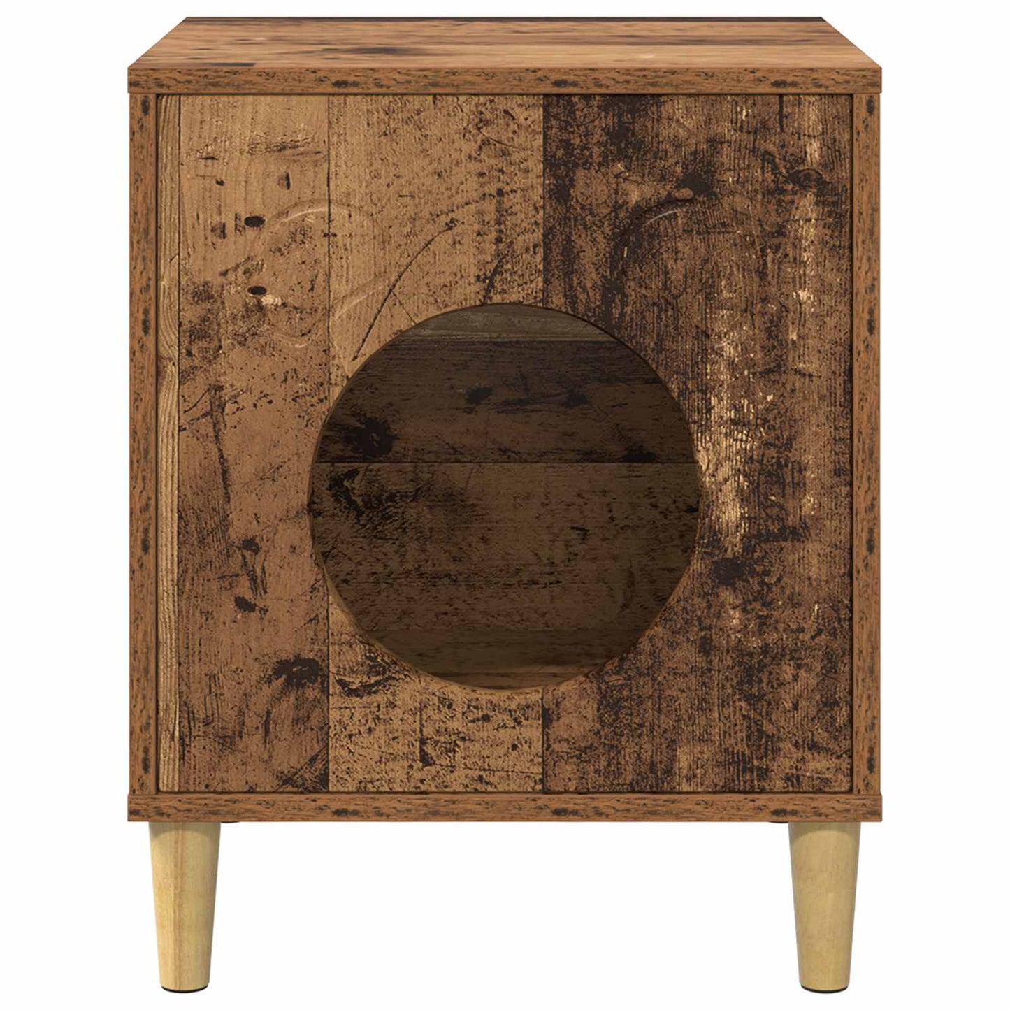 Casa Para Gatos Madera Vieja 42,5 X 40 X 53 Cm_4