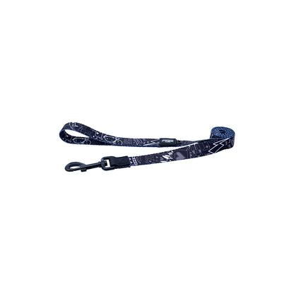 Correa Para Perro, Modelo Fusion De Rogz, Estampado Graffiti Negro. Talla S (8-14kg)_3