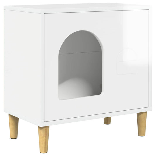 Casa Para Gatos Brillante 51 X 30 X 52 Cm Madera De Ingeniería_0