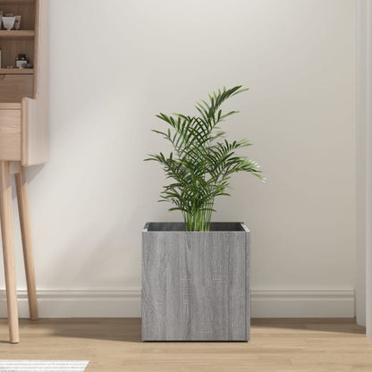 Jardinera Sonoma Gris 40x40x40 Cm Madera De Ingeniería_1