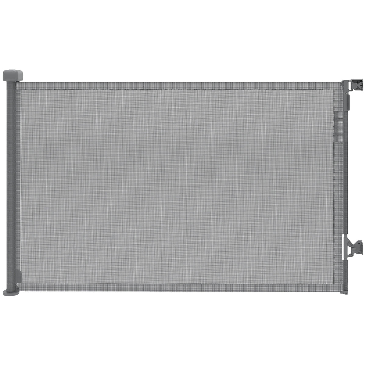 Pawhut Barrera De Seguridad Para Perros Retráctil Extensible Hasta 140 Cm Gris_0