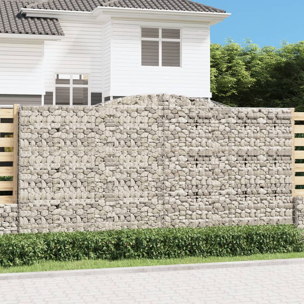 Cestas De Gaviones 9 Uds Forma De Arco Hierro 400x50x200/220 Cm_1