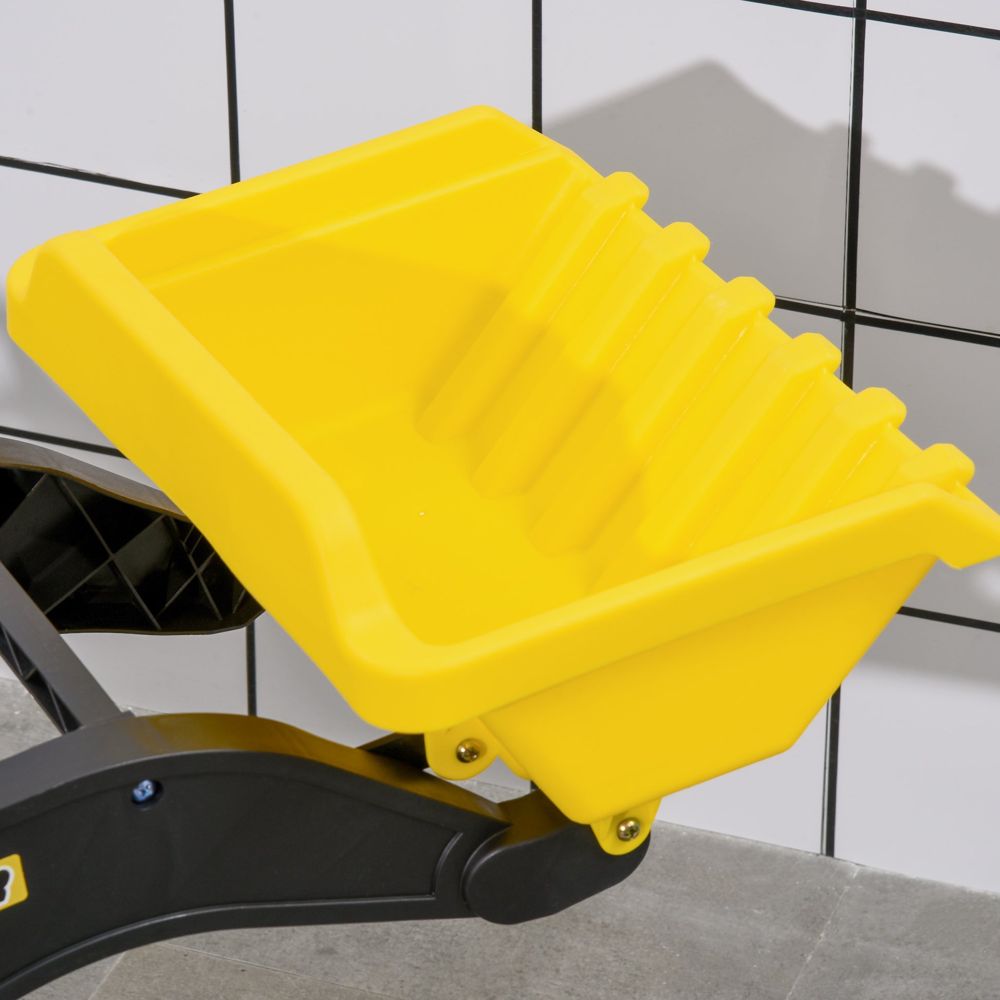 Homcom Tractor A Pedales Para Niños 3 Años Pala Delantera 114x41x52 Cm Amarillo_4