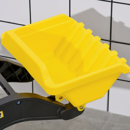 Homcom Tractor A Pedales Para Niños 3 Años Pala Delantera 114x41x52 Cm Amarillo_4
