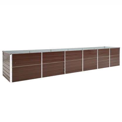 Arriate De Jardín De Acero Galvanizado Marrón 480x80x77 Cm_1