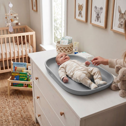 Bathby Cambiador Bebé De Espuma Pu Suave Y Lavable, Cambiador Para Pañales Con Bordes Elevados_5