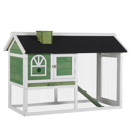 Conejera Pawhut Madera De Abeto Verde 120x60x79 Cm_0