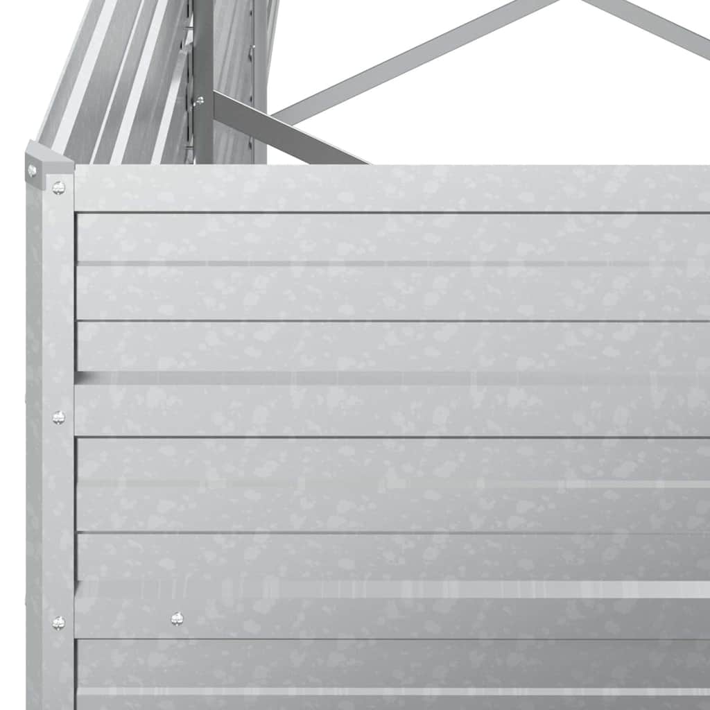 Arriate De Acero Galvanizado Plateado 240x80x45 Cm_5