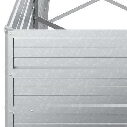 Arriate De Acero Galvanizado Plateado 240x80x45 Cm_5