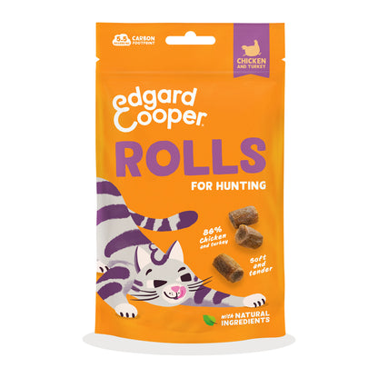 Rollitos de pollo y pavo Premios naturales para gatos 45 g