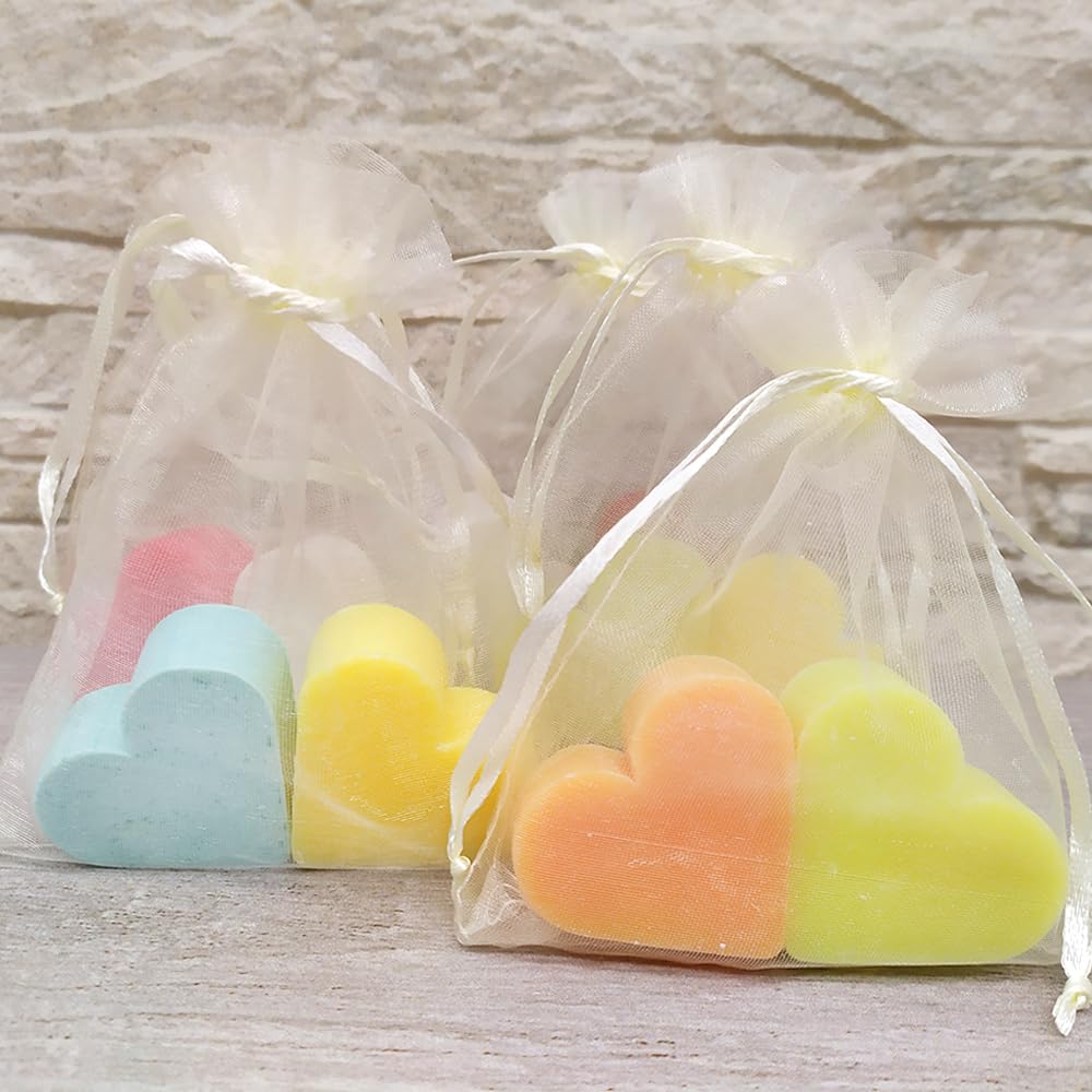 25 Jabones Aromáticos Con Forma De Corazón - Detalle Para Invitados De Eventos - Jabón Glicerina Con Aroma A Surtidos_4