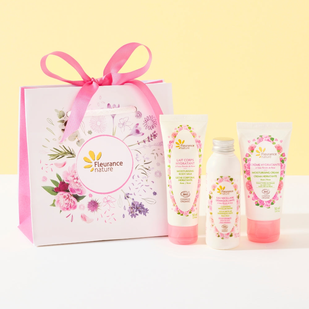 Cofre Bolsa Trío Hidratación Rosa (leche Hidratante - Agua Micelar - Crema Hidratante 50ml) - Día de la Madre_0