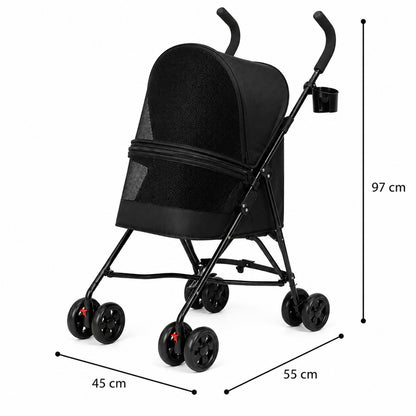 Carrito Plegable Para Mascotas Nyana Pets | Ventanas De Malla | Carro Para Perro O Gato | Transportin Para Hasta 10 Kg_3
