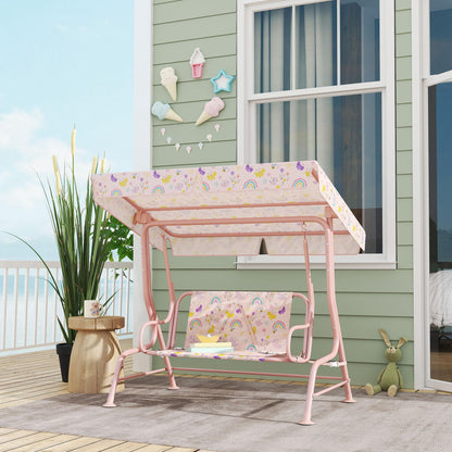 Aiyaplay Columpio De Jardín Exterior Para Niños De +3 Años 112x75x120 Cm Rosa_1