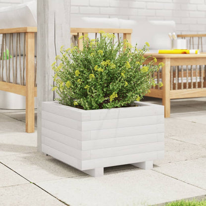 Jardinera De Madera Maciza De Pino Blanco 40x40x26,5 Cm_2