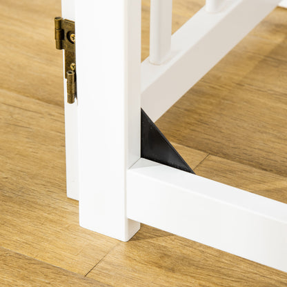 Pawhut Barrera Para Perros Plegable De 4 Paneles Con Puerta 237,5x36x80cm Blanco_3
