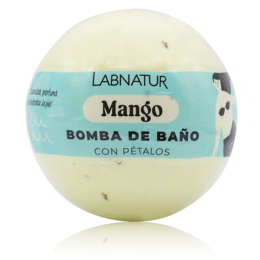 Bomba de Baño Mango con Pétalos Labnatur 140 g | Aroma Tropical y Afrutado | Hidrata, Suaviza y Perfuma | Vegana_0
