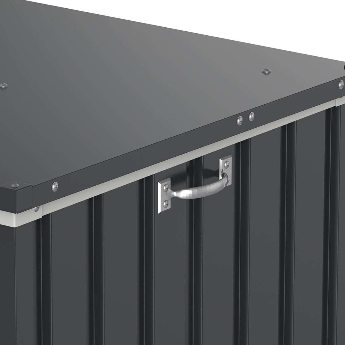 Apollo 585 L Anthracite Grey Metal Storage Chest_5