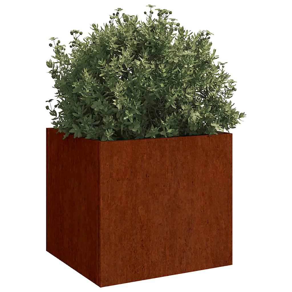 Jardinera De Acero Corten 32x30x29 Cm_2