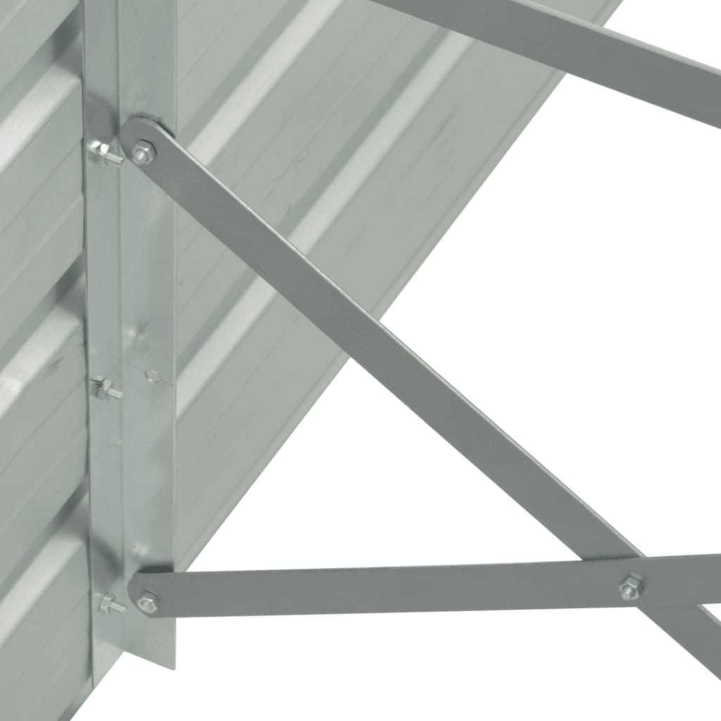 Arriate De Jardín De Acero Galvanizado Gris 400x80x77 Cm_4