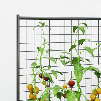 Outsunny Jardinera Con Celosía Para Plantas Trepadoras Y Fondo Abierto Gris_3