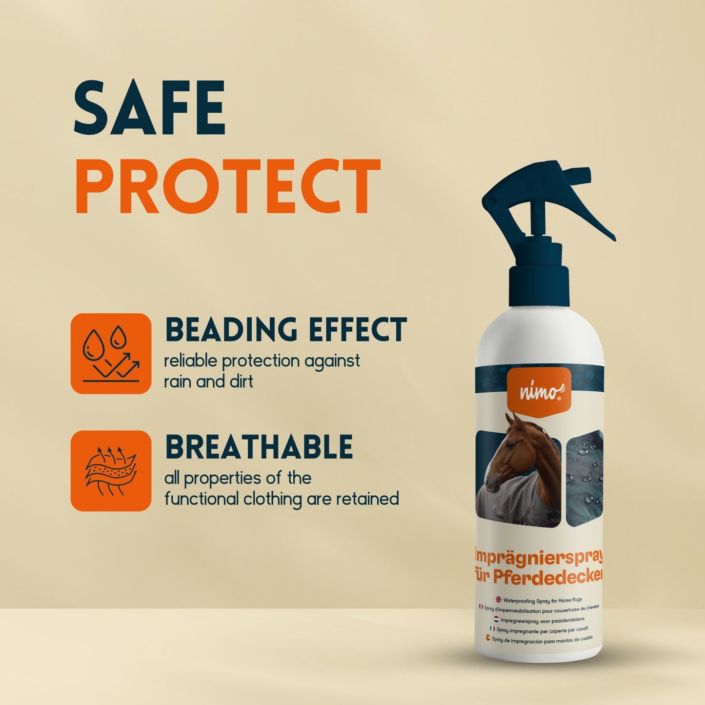 Spray Impermeabilizante Para Mantas De Caballo - Nimo - 500 Ml_4