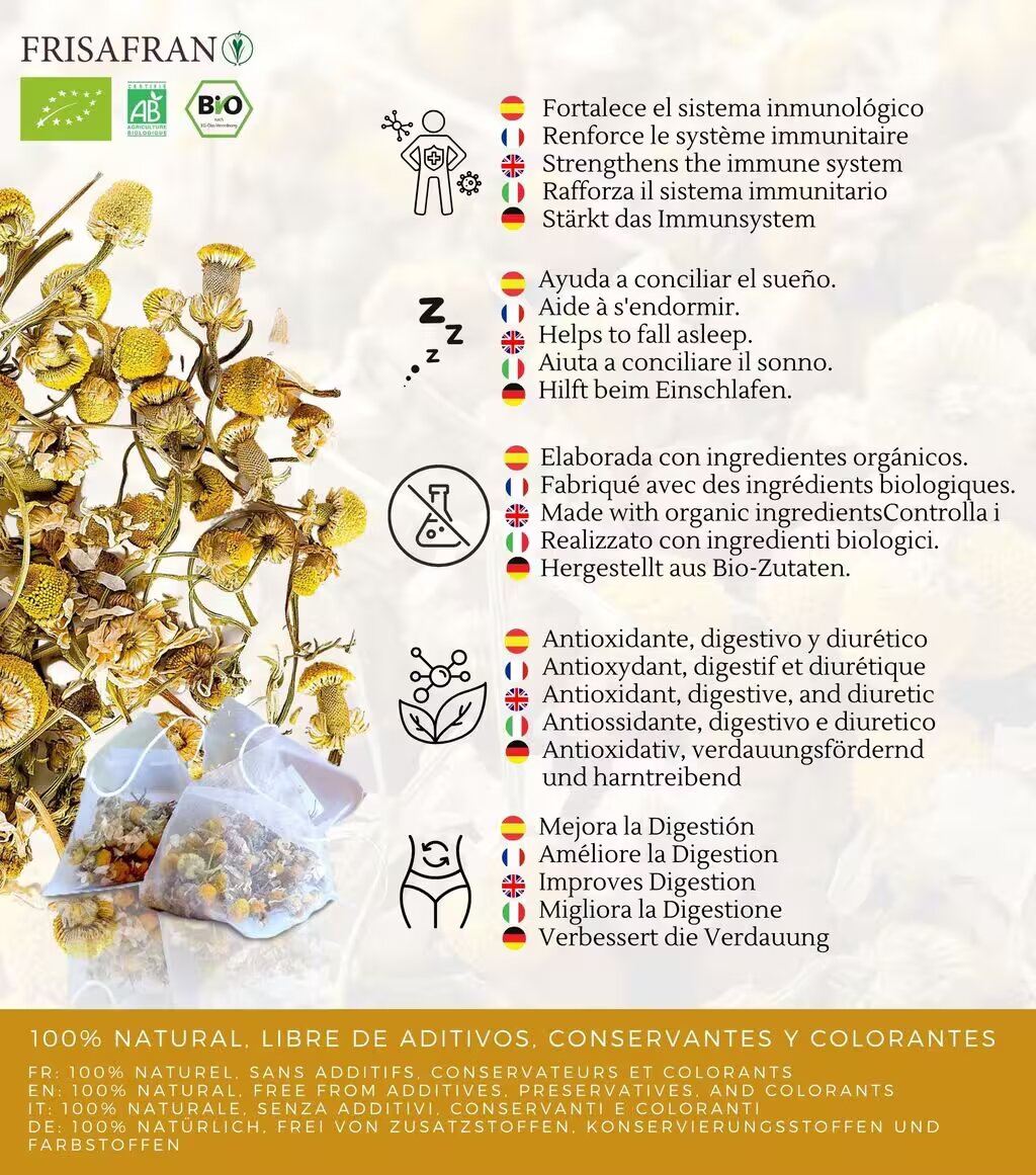 Infusión De Manzanilla Dulce En Pirámides Ecológica | Frisafran 30 Uds_3