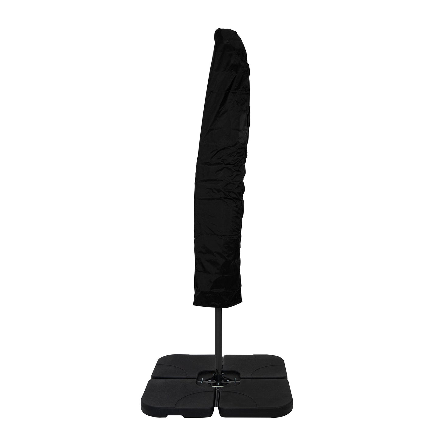 Parasol Excéntrico De 3 M Con Base Cuadrada – Gris_2