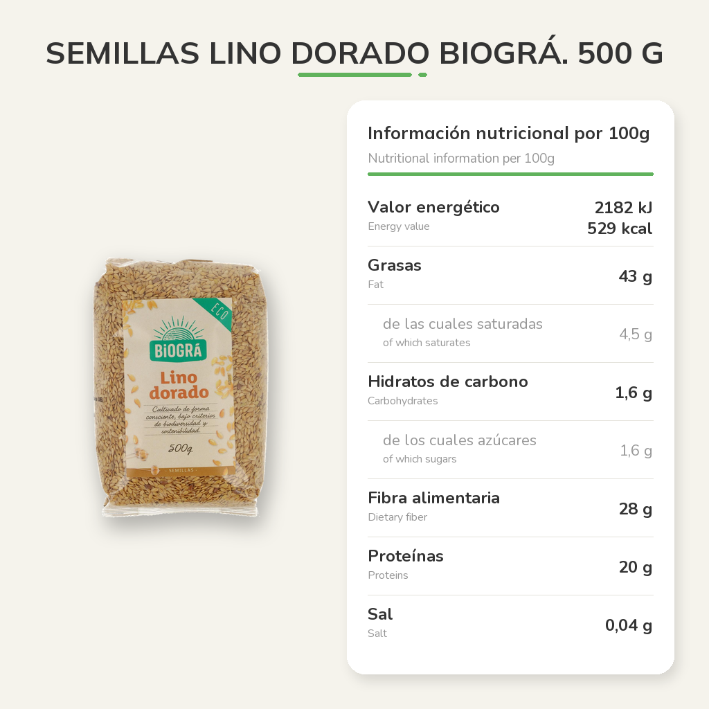 Información nutricional