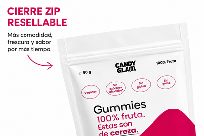 Gummies 100% Fruta Pack De 14 Cereza – Snack Saludable Vegano Sin Azúcares Añadidos_3