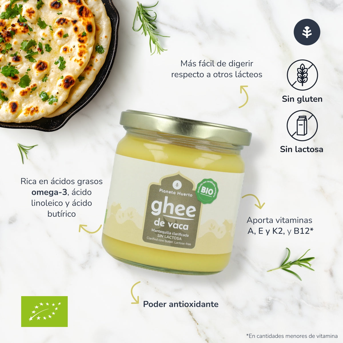 Ghee mantequilla clarificada ECO Planeta Huerto 300 g