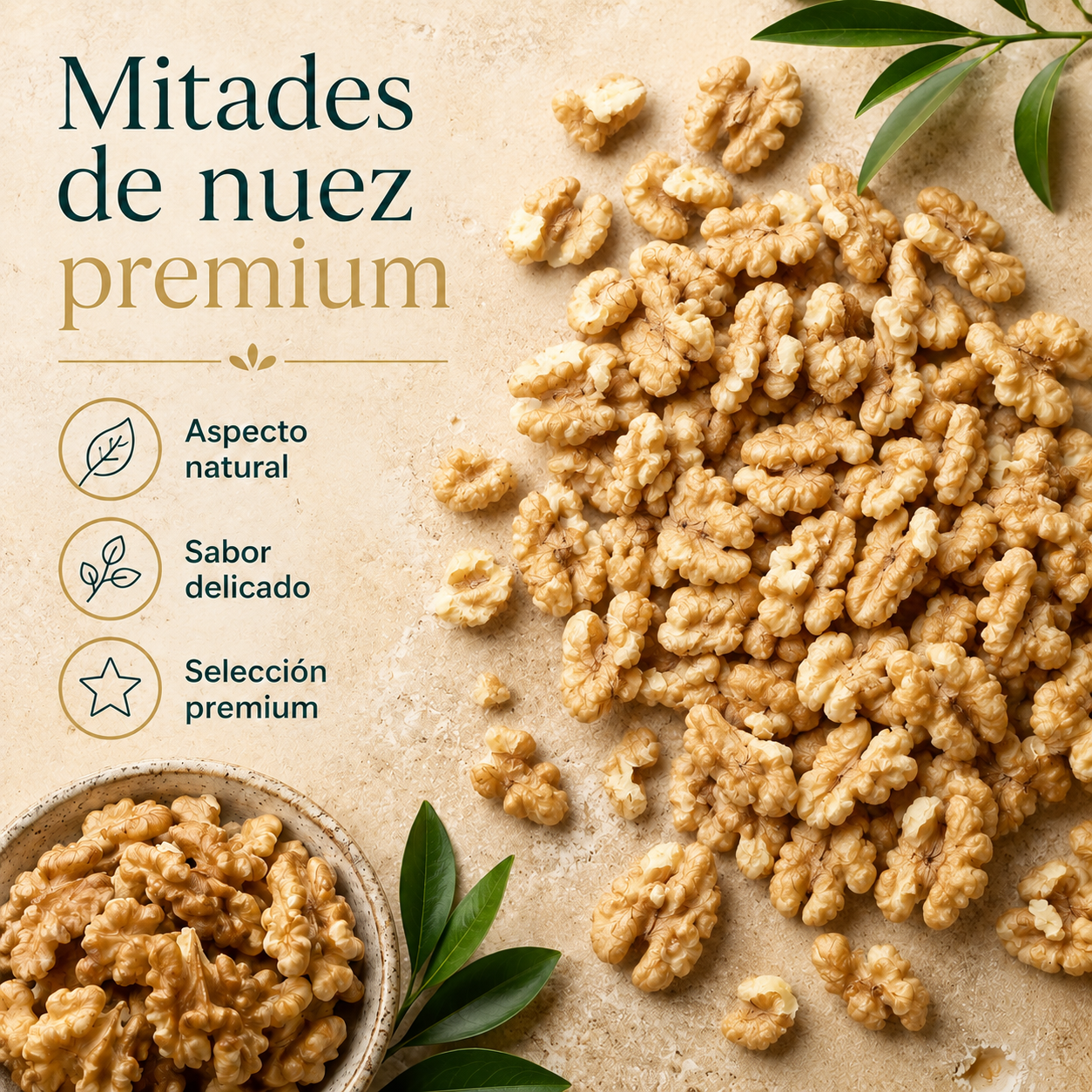 Mitades De Nuez Doradas Premium - Envasadas Al Vacío - 600g | Fruto Seco Premium, Snack Vegano Natural_5