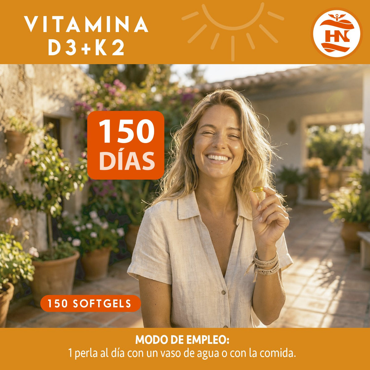 Pack 2 X Vitamina D3 4000 Ui (100 Μg) + K2 Mk-7 - 2 X 150 Cápsulas - Complemento Alimenticio_3