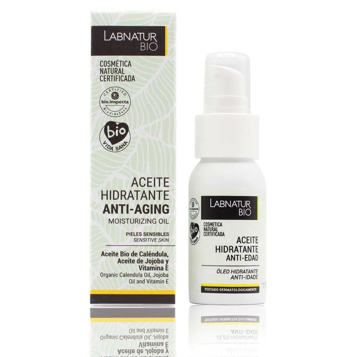 Aceite Hidratante Antiedad Labnatur Bio 50 ml | Caléndula, Jojoba y Aguacate | Nutrición, Firmeza y Elasticidad | Vegano_0