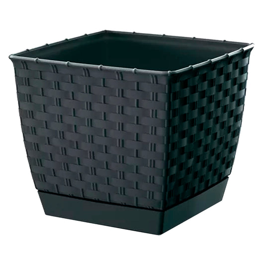 Maceta Ratolla Square 6l., Dimensiones (mm) 220x220x189, Color Antracita_0