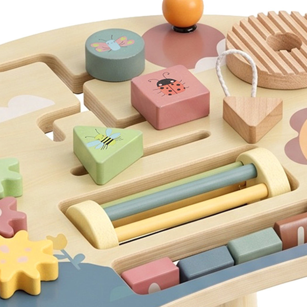 Aiyaplay Mesa De Actividades Para Bebé 1-3 Años 6 En 1 De Madera Montessori_3